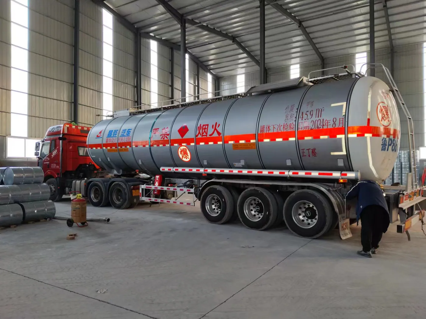 Chemical products in warehouse